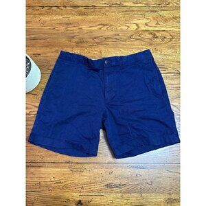 J Crew Shorts Adult 34 Blue Chino Flat Front Mercantile Flex Mens Casual S103